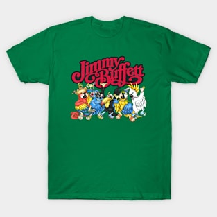 Jimmy Buffett Cartoon Retro T-Shirt